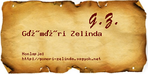 Gömöri Zelinda névjegykártya